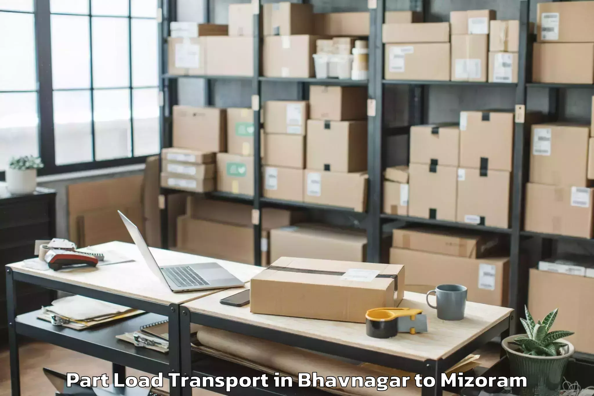 Book Bhavnagar to Hnahthial Part Load Transport Online